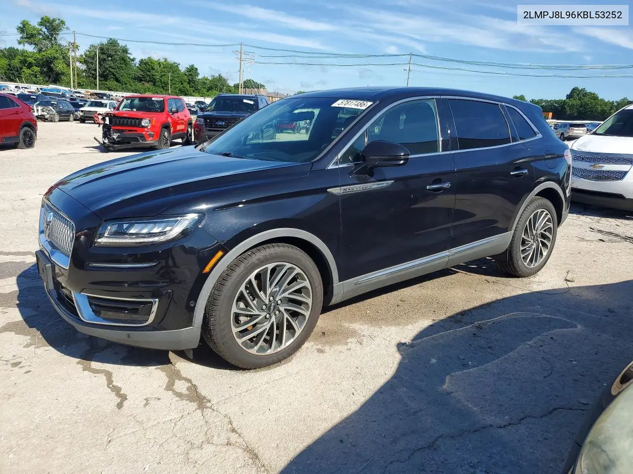 2019 Lincoln Nautilus Reserve VIN: 2LMPJ8L96KBL53252 Lot: 57817486