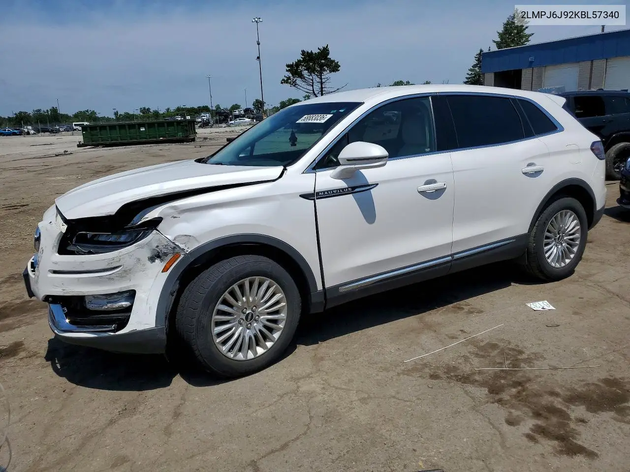 2019 Lincoln Nautilus VIN: 2LMPJ6J92KBL57340 Lot: 58883036