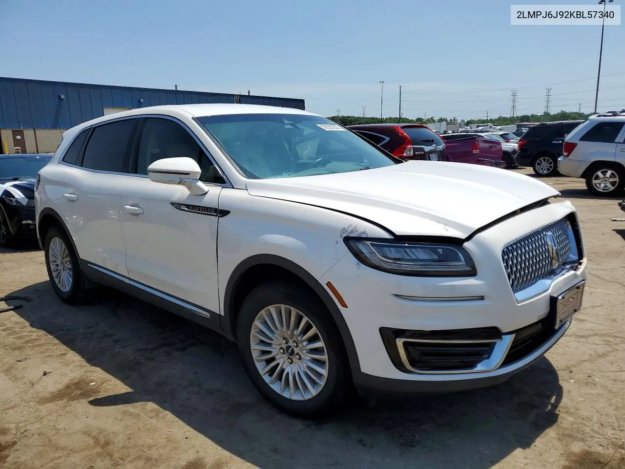 2019 Lincoln Nautilus VIN: 2LMPJ6J92KBL57340 Lot: 58883036