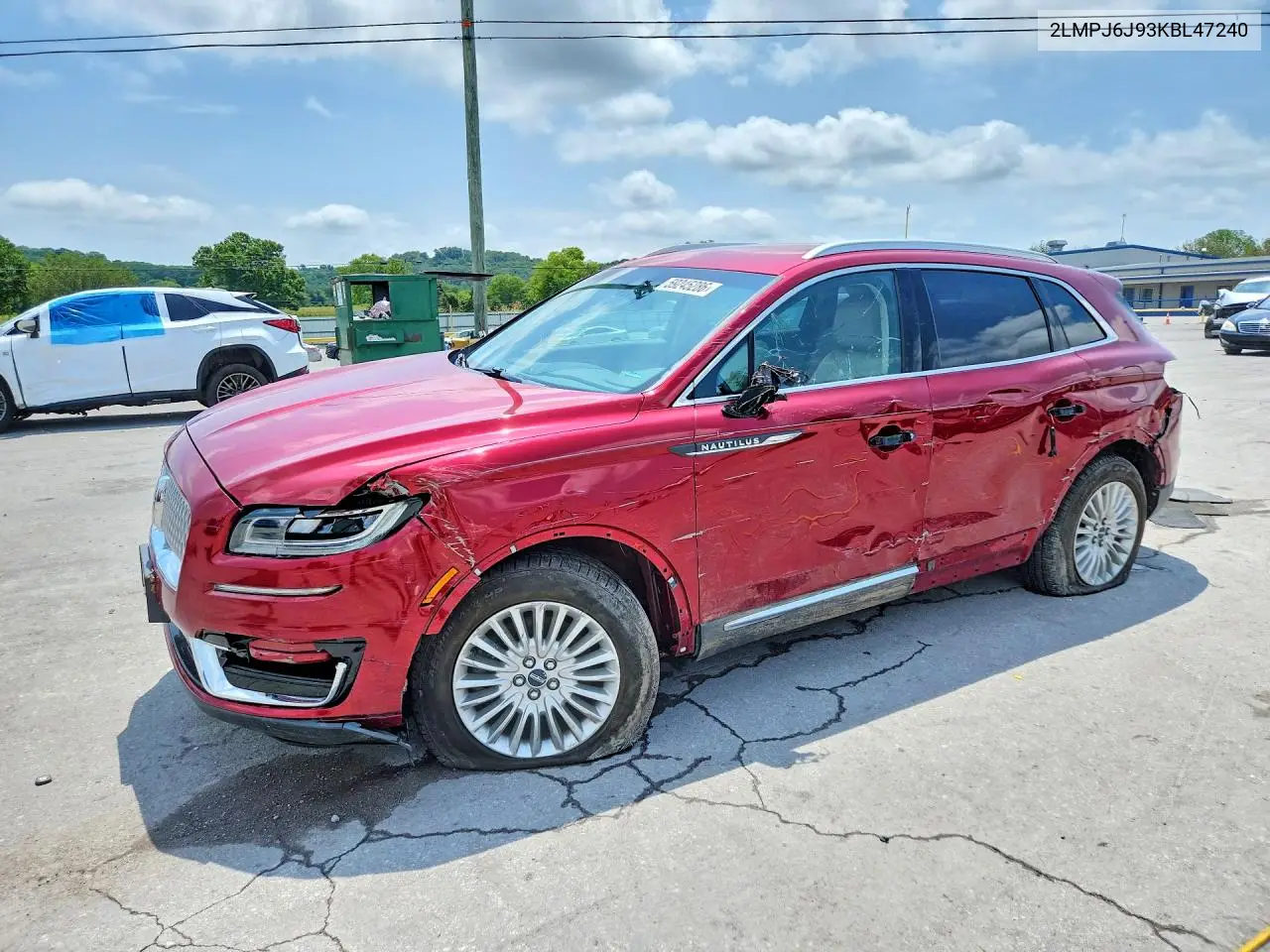2019 Lincoln Nautilus VIN: 2LMPJ6J93KBL47240 Lot: 59245286