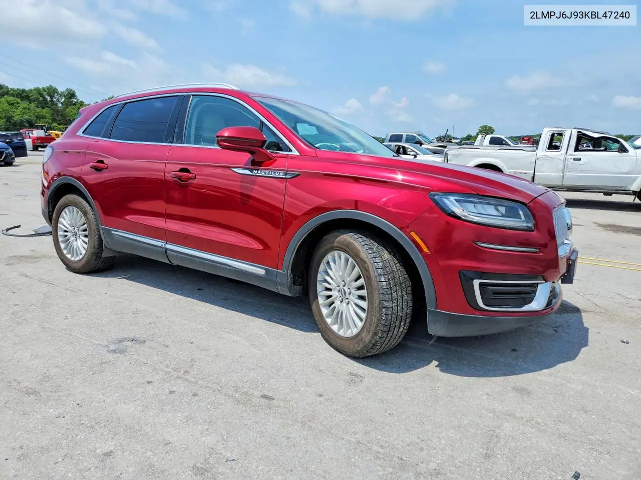2019 Lincoln Nautilus VIN: 2LMPJ6J93KBL47240 Lot: 59245286