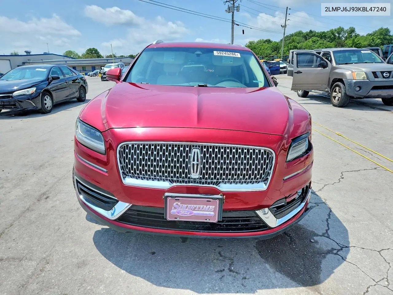 2019 Lincoln Nautilus VIN: 2LMPJ6J93KBL47240 Lot: 59245286