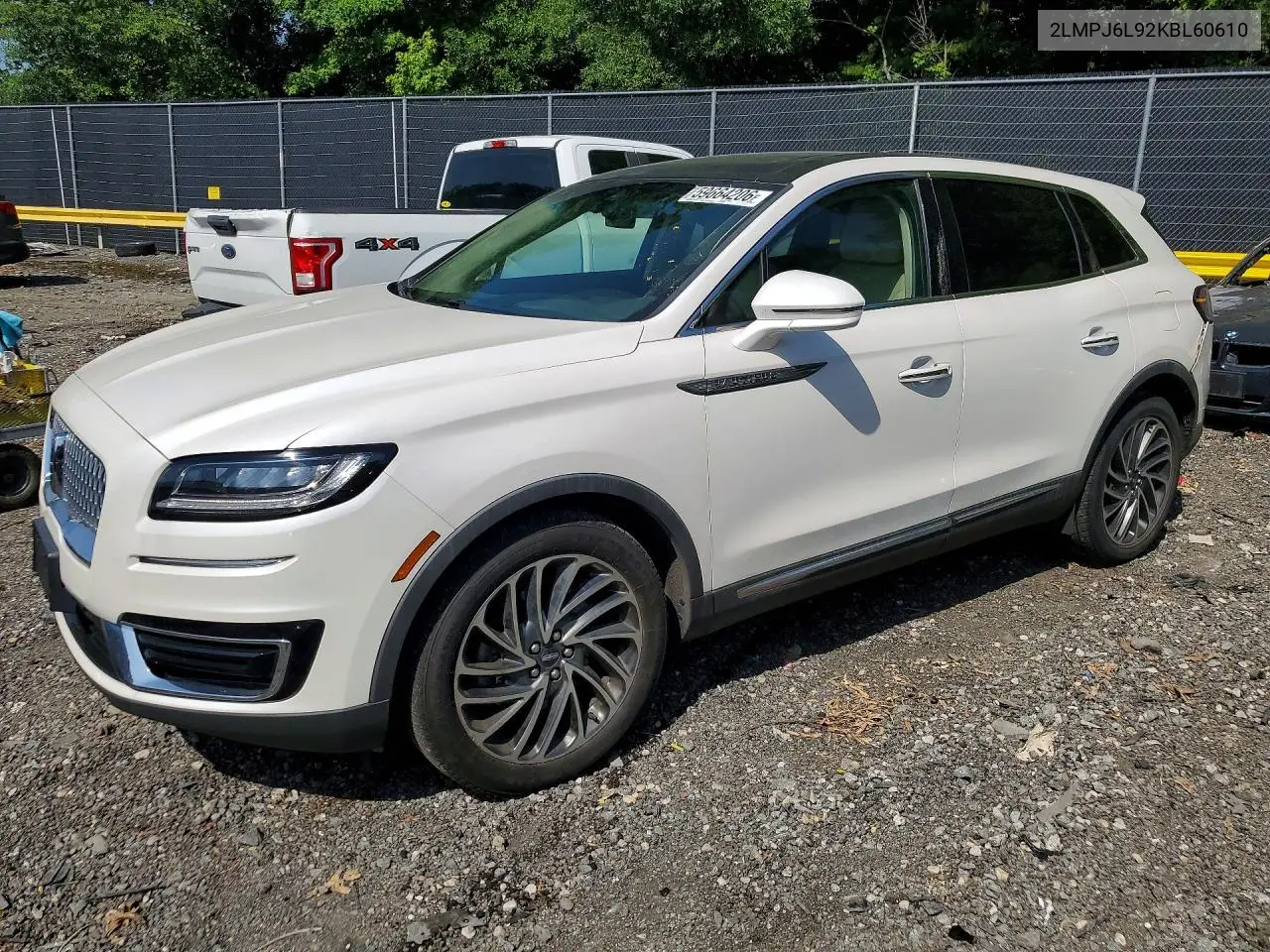 2019 Lincoln Nautilus Reserve VIN: 2LMPJ6L92KBL60610 Lot: 59664206