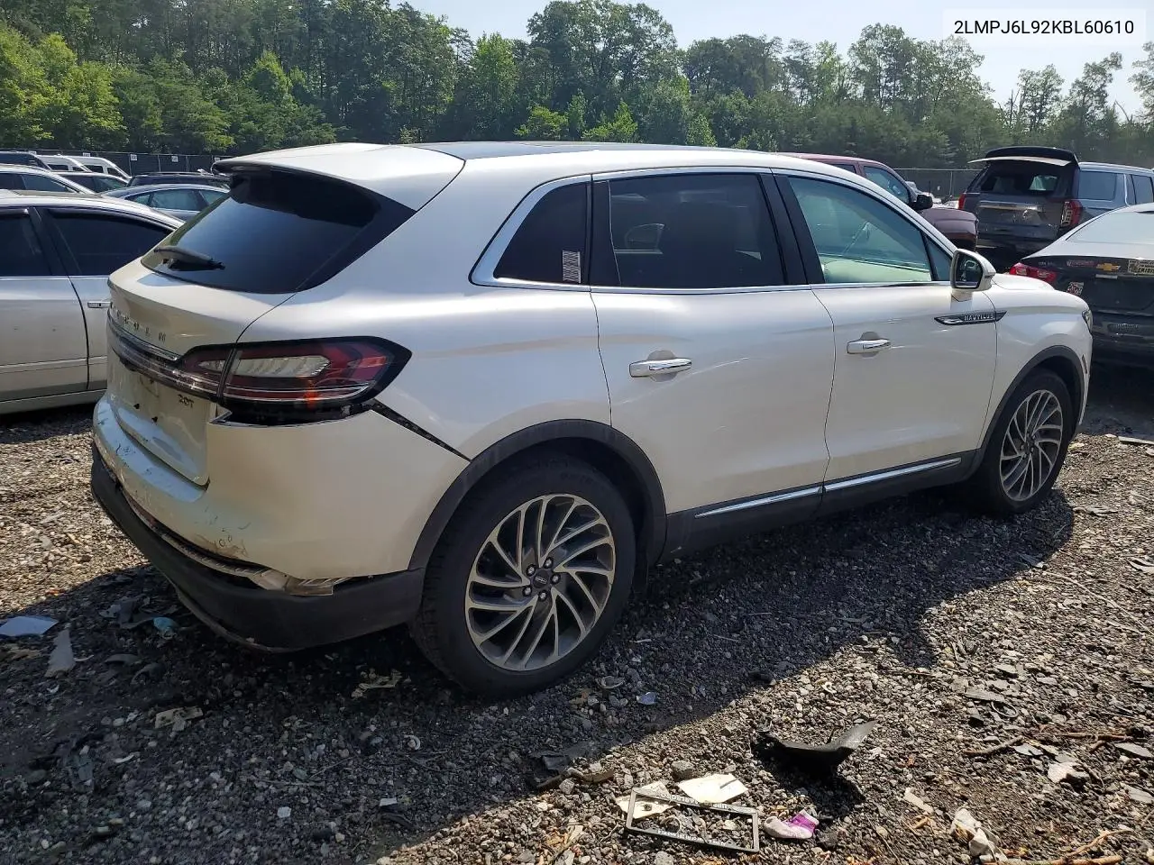 2019 Lincoln Nautilus Reserve VIN: 2LMPJ6L92KBL60610 Lot: 59664206