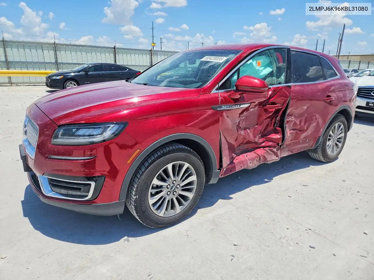 2019 Lincoln Nautilus Select VIN: 2LMPJ6K96KBL31080 Lot: 60420006