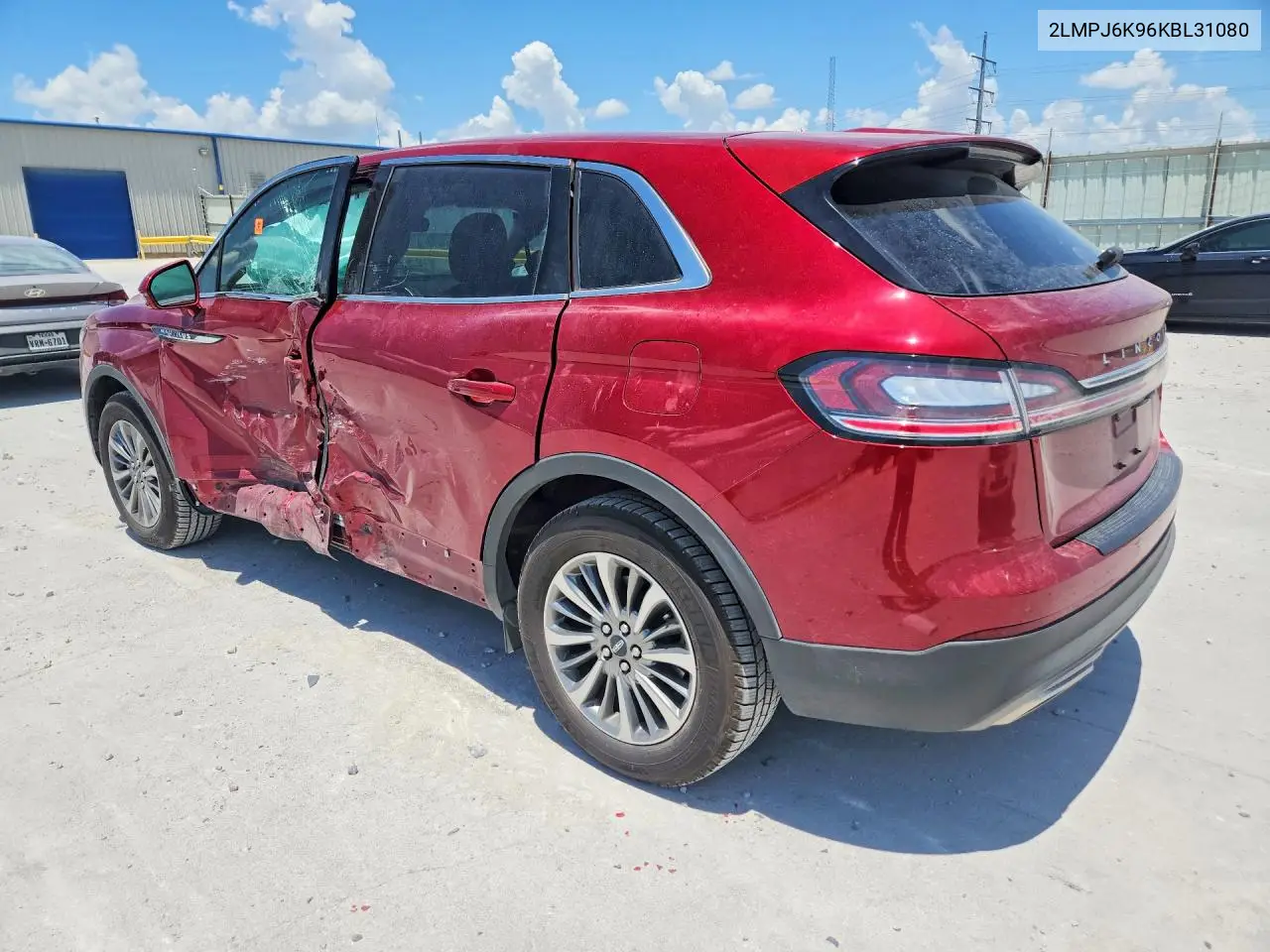 2019 Lincoln Nautilus Select VIN: 2LMPJ6K96KBL31080 Lot: 60420006