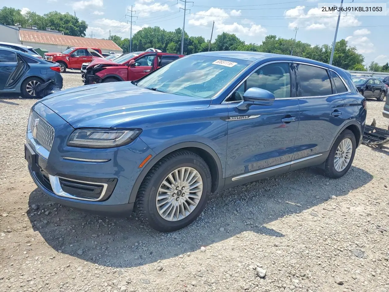 2019 Lincoln Nautilus VIN: 2LMPJ6J91KBL31053 Lot: 60651116