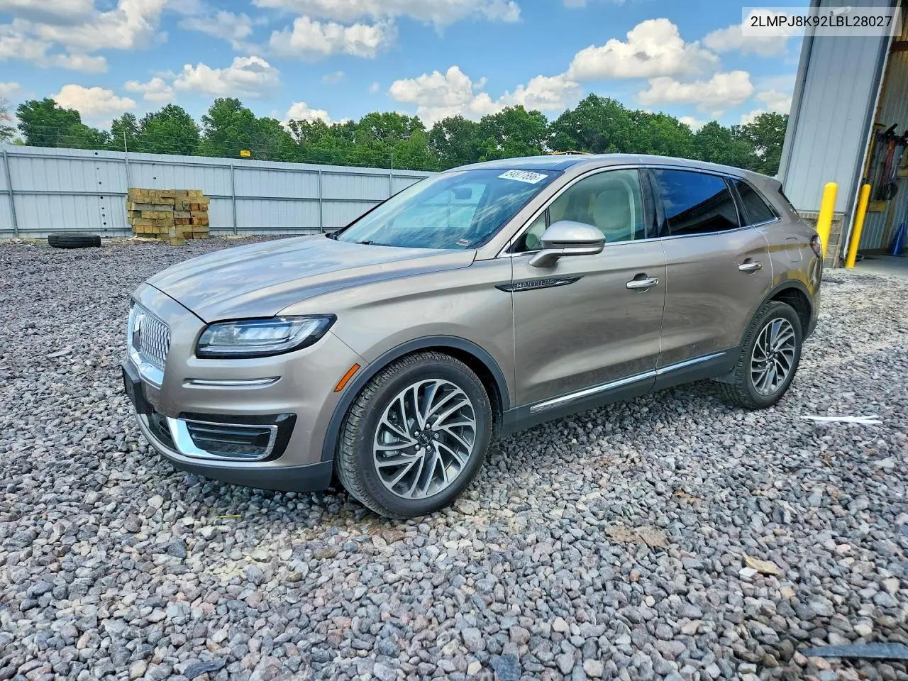2020 Lincoln Nautilus Reserve VIN: 2LMPJ8K92LBL28027 Lot: 54877896