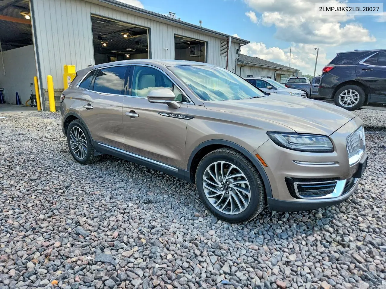 2020 Lincoln Nautilus Reserve VIN: 2LMPJ8K92LBL28027 Lot: 54877896