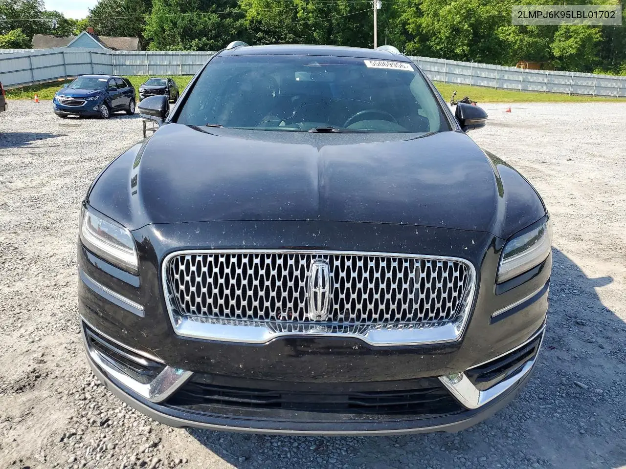 2020 Lincoln Nautilus Reserve VIN: 2LMPJ6K95LBL01702 Lot: 55069956