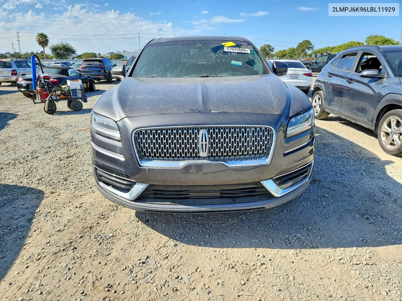 2020 Lincoln Nautilus Reserve VIN: 2LMPJ6K96LBL11929 Lot: 57643686