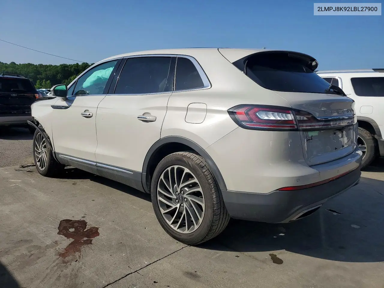 2020 Lincoln Nautilus Reserve VIN: 2LMPJ8K92LBL27900 Lot: 59286486