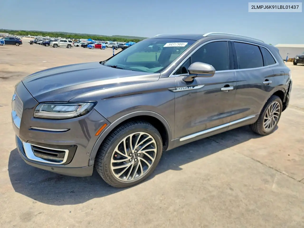 2020 Lincoln Nautilus Reserve VIN: 2LMPJ6K91LBL01437 Lot: 59317986