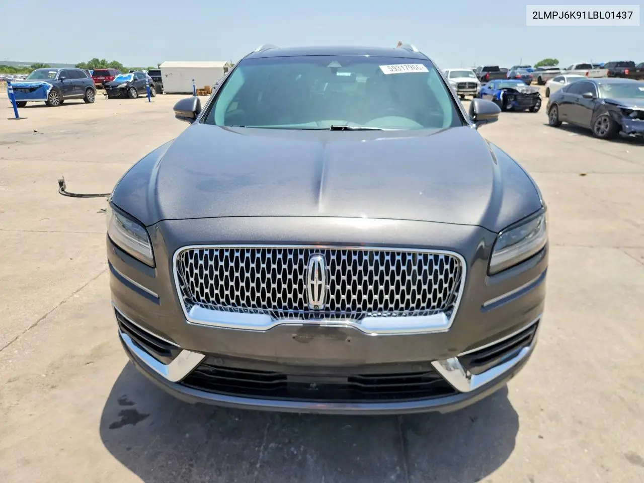 2020 Lincoln Nautilus Reserve VIN: 2LMPJ6K91LBL01437 Lot: 59317986