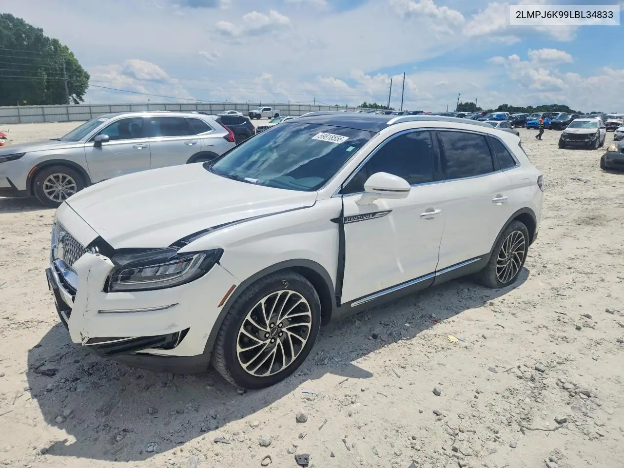 2020 Lincoln Nautilus Reserve VIN: 2LMPJ6K99LBL34833 Lot: 59818556