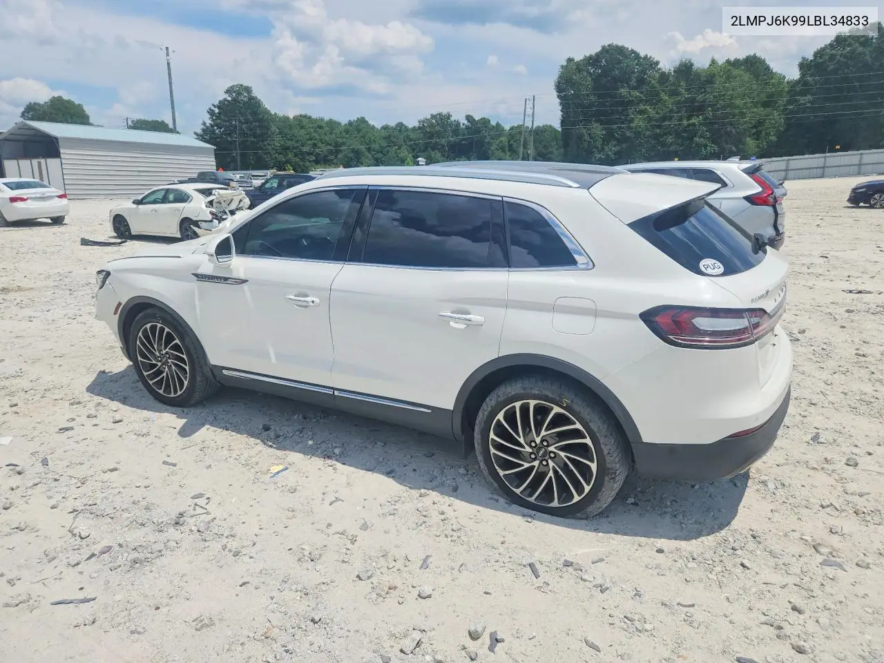 2020 Lincoln Nautilus Reserve VIN: 2LMPJ6K99LBL34833 Lot: 59818556