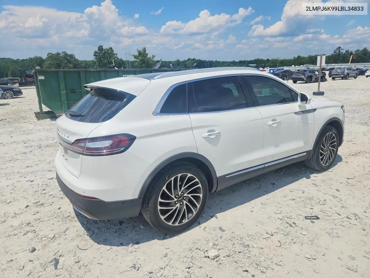 2020 Lincoln Nautilus Reserve VIN: 2LMPJ6K99LBL34833 Lot: 59818556