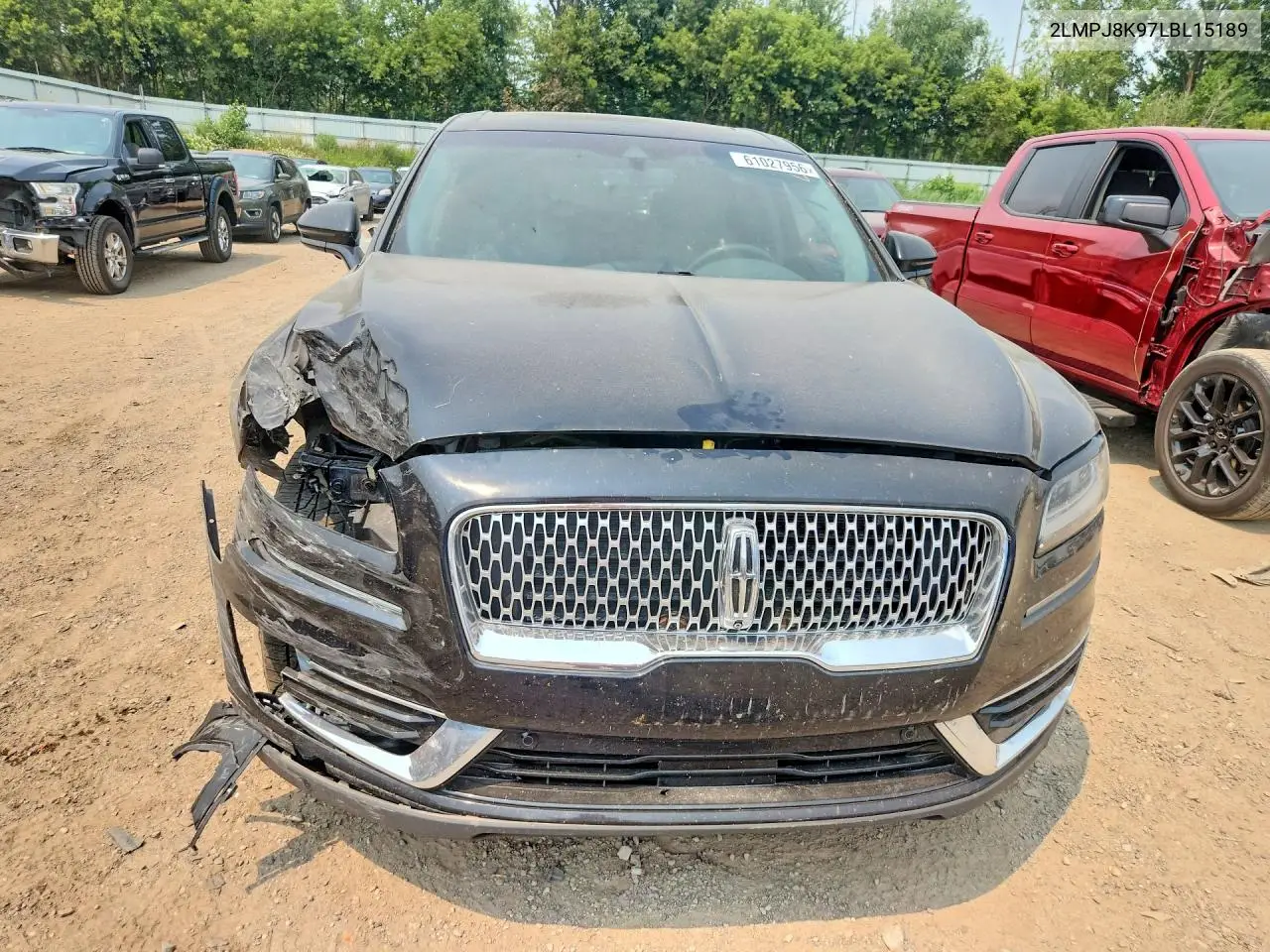 2020 Lincoln Nautilus Reserve VIN: 2LMPJ8K97LBL15189 Lot: 61027956