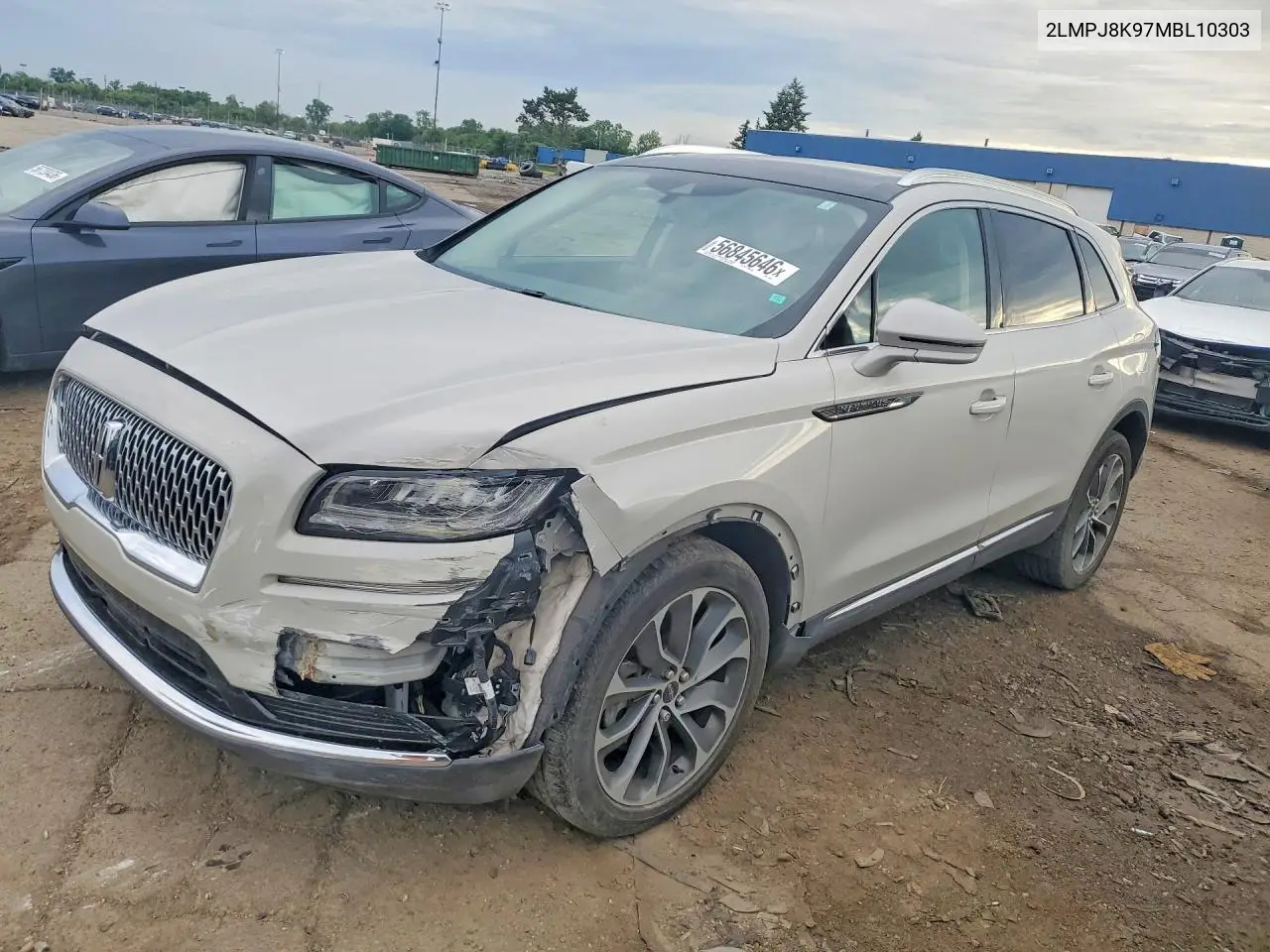 2021 Lincoln Nautilus Reserve VIN: 2LMPJ8K97MBL10303 Lot: 56845646