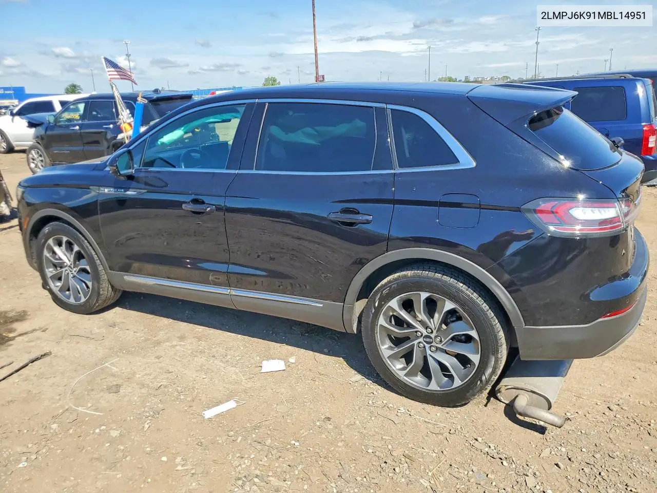 2021 Lincoln Nautilus Reserve VIN: 2LMPJ6K91MBL14951 Lot: 58367996
