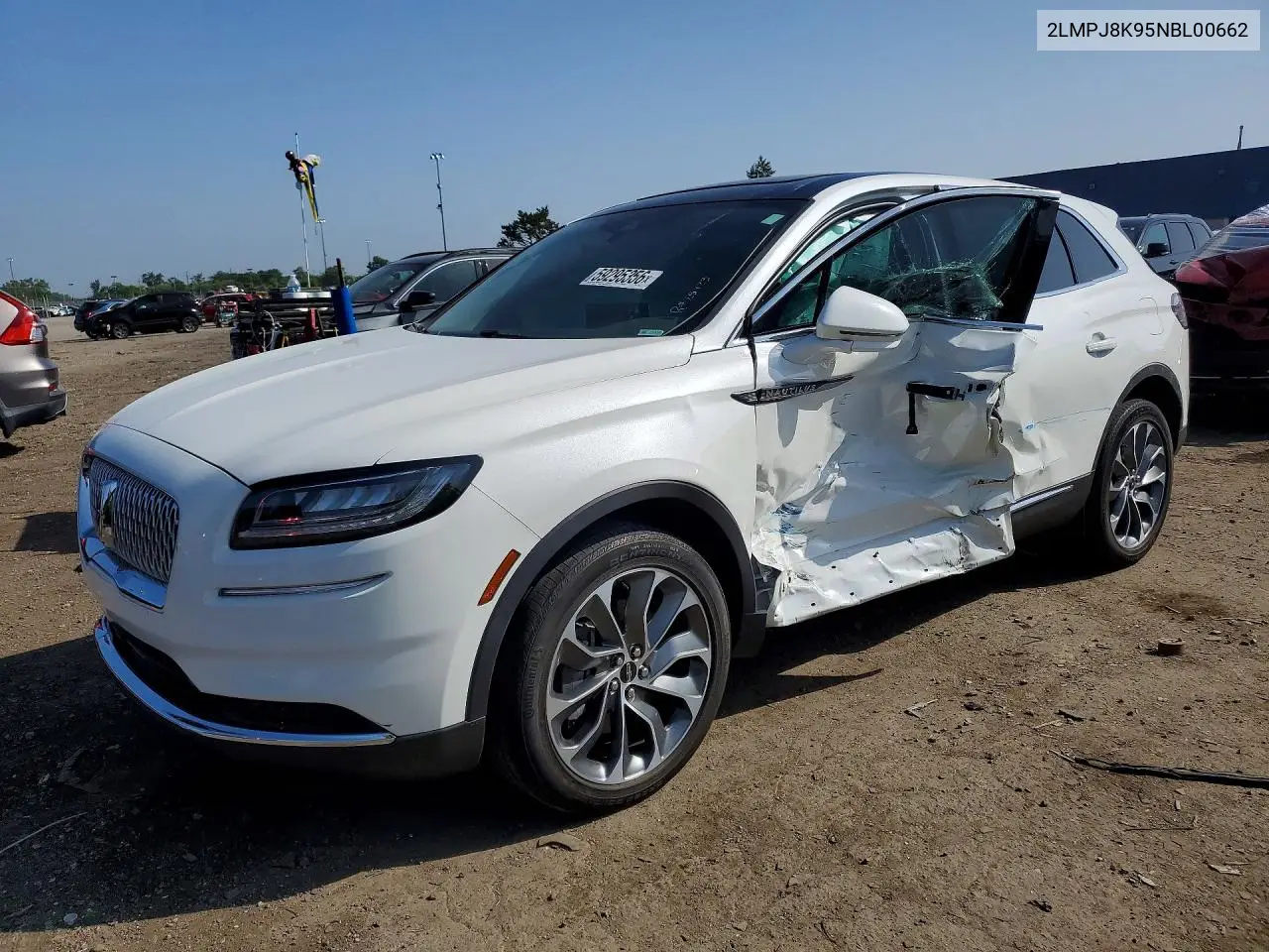 2022 Lincoln Nautilus Reserve VIN: 2LMPJ8K95NBL00662 Lot: 59295356