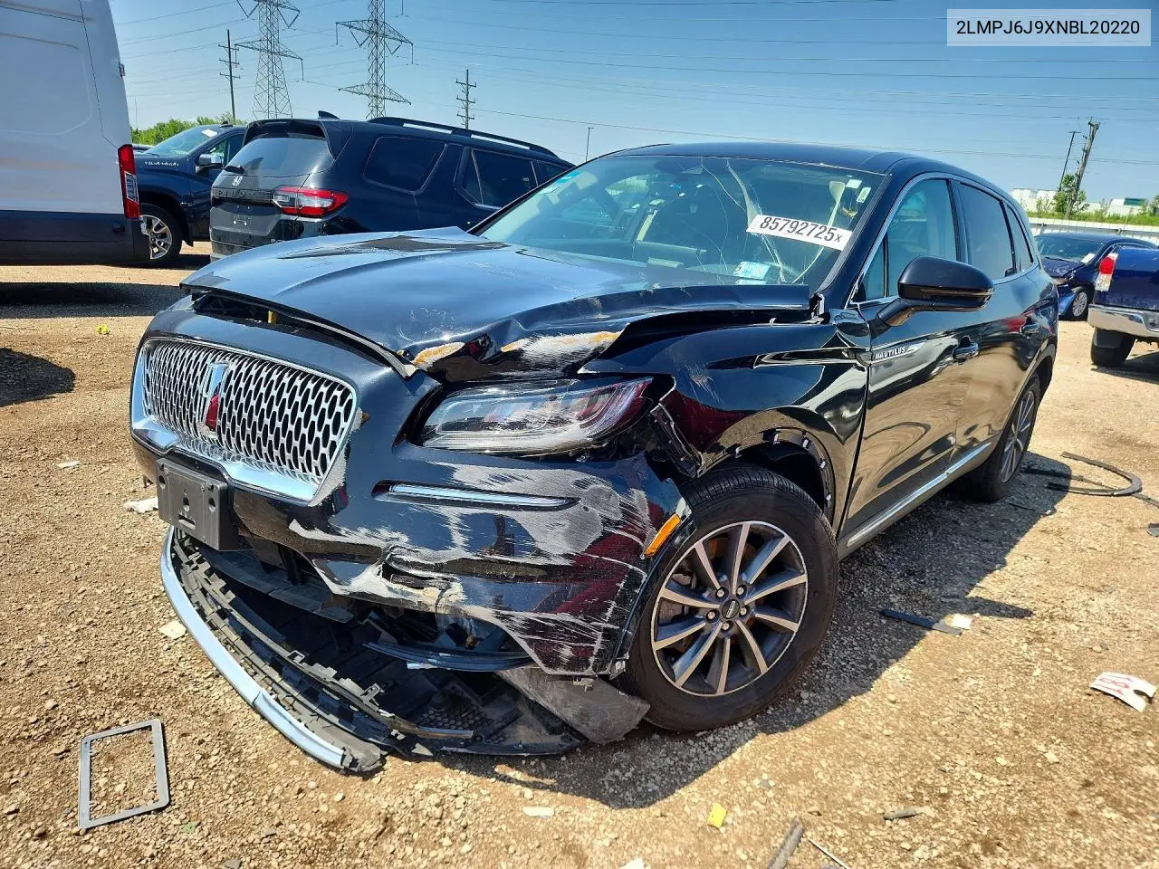 2022 Lincoln Nautilus VIN: 2LMPJ6J9XNBL20220 Lot: 85792725