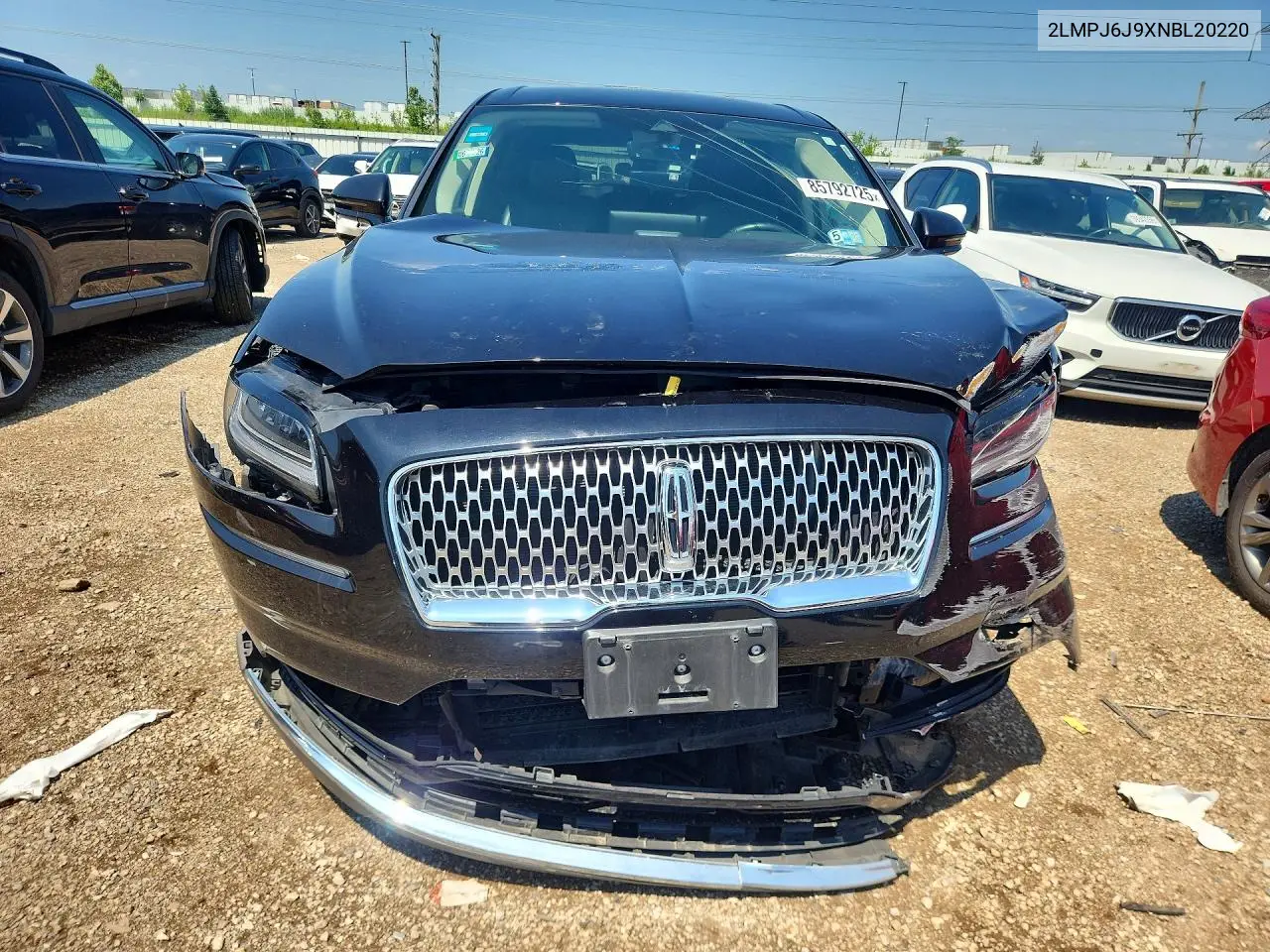 2022 Lincoln Nautilus VIN: 2LMPJ6J9XNBL20220 Lot: 85792725