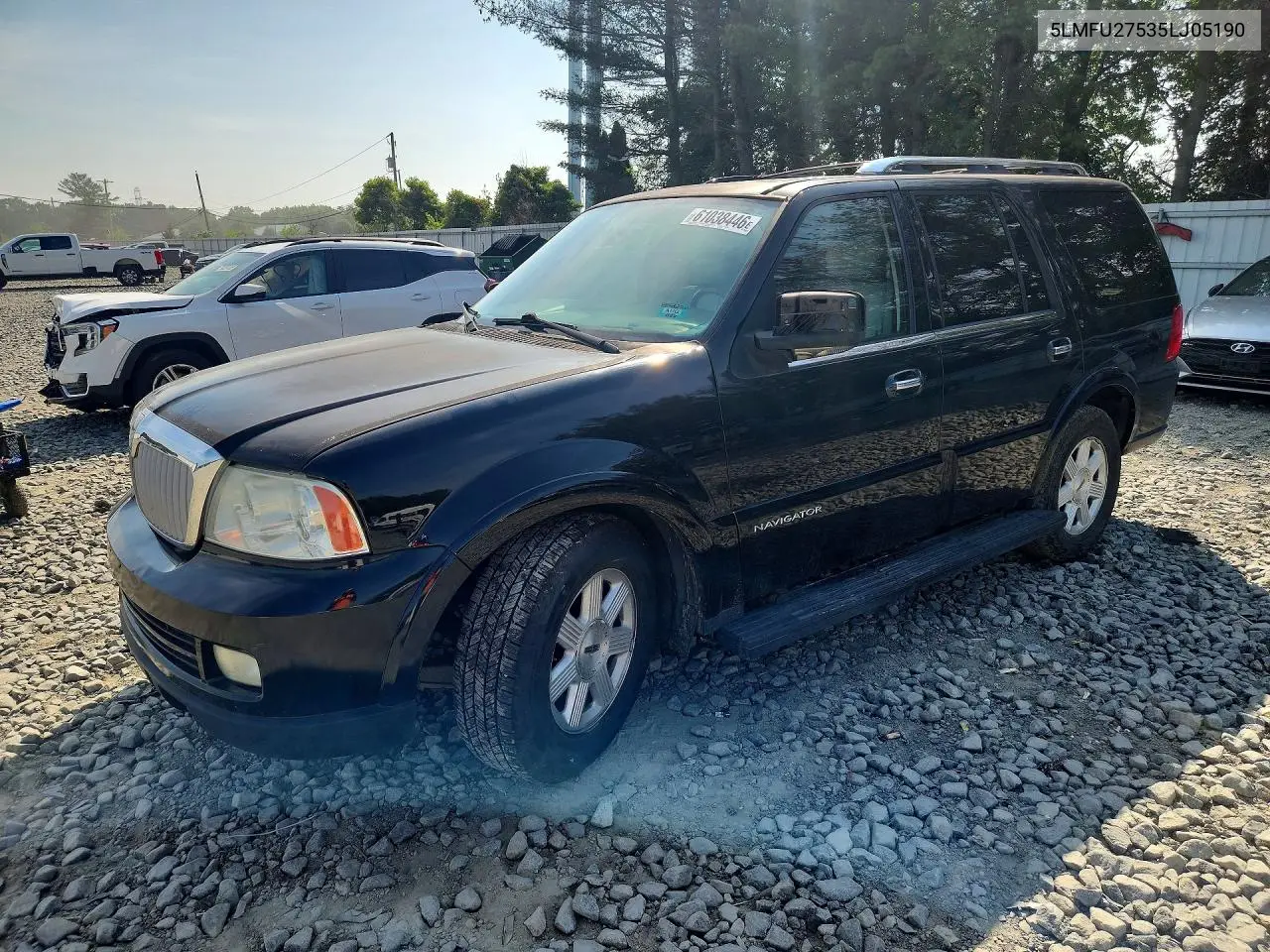 2005 Lincoln Navigator VIN: 5LMFU27535LJ05190 Lot: 61038446