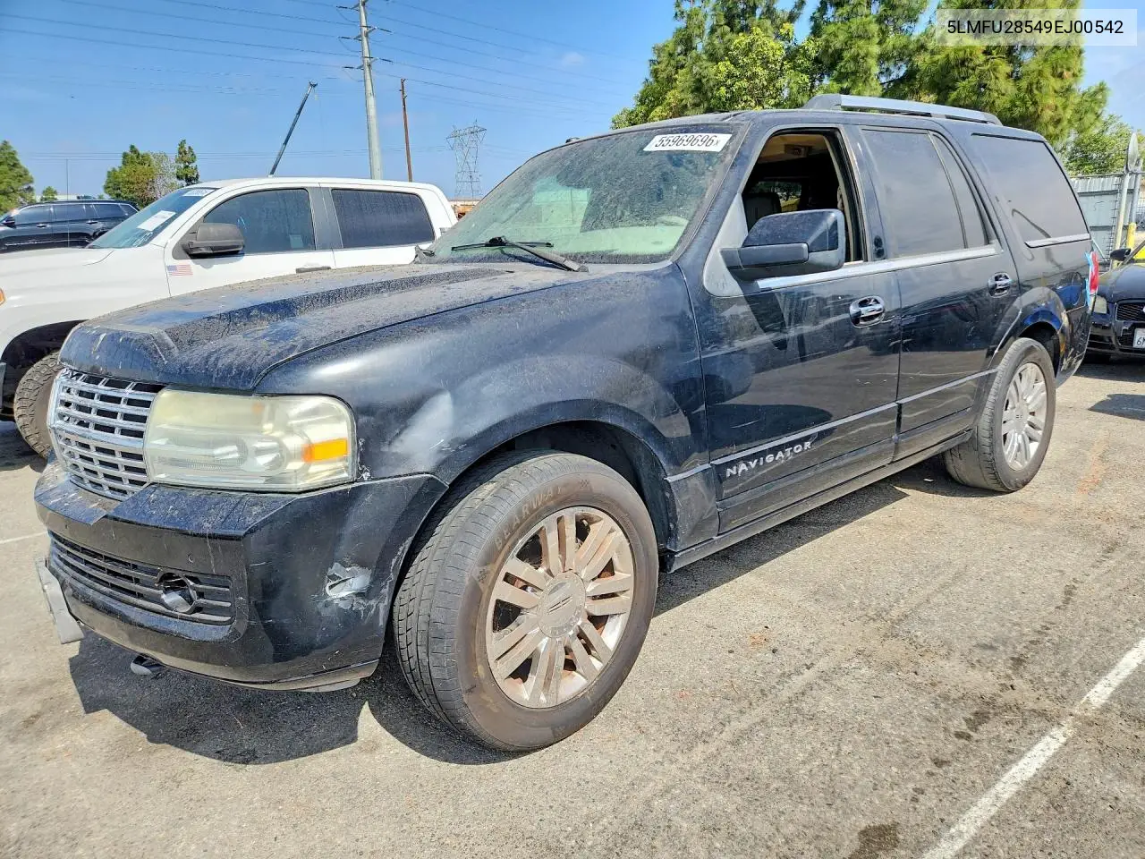 2009 Lincoln Navigator VIN: 5LMFU28549EJ00542 Lot: 55969696