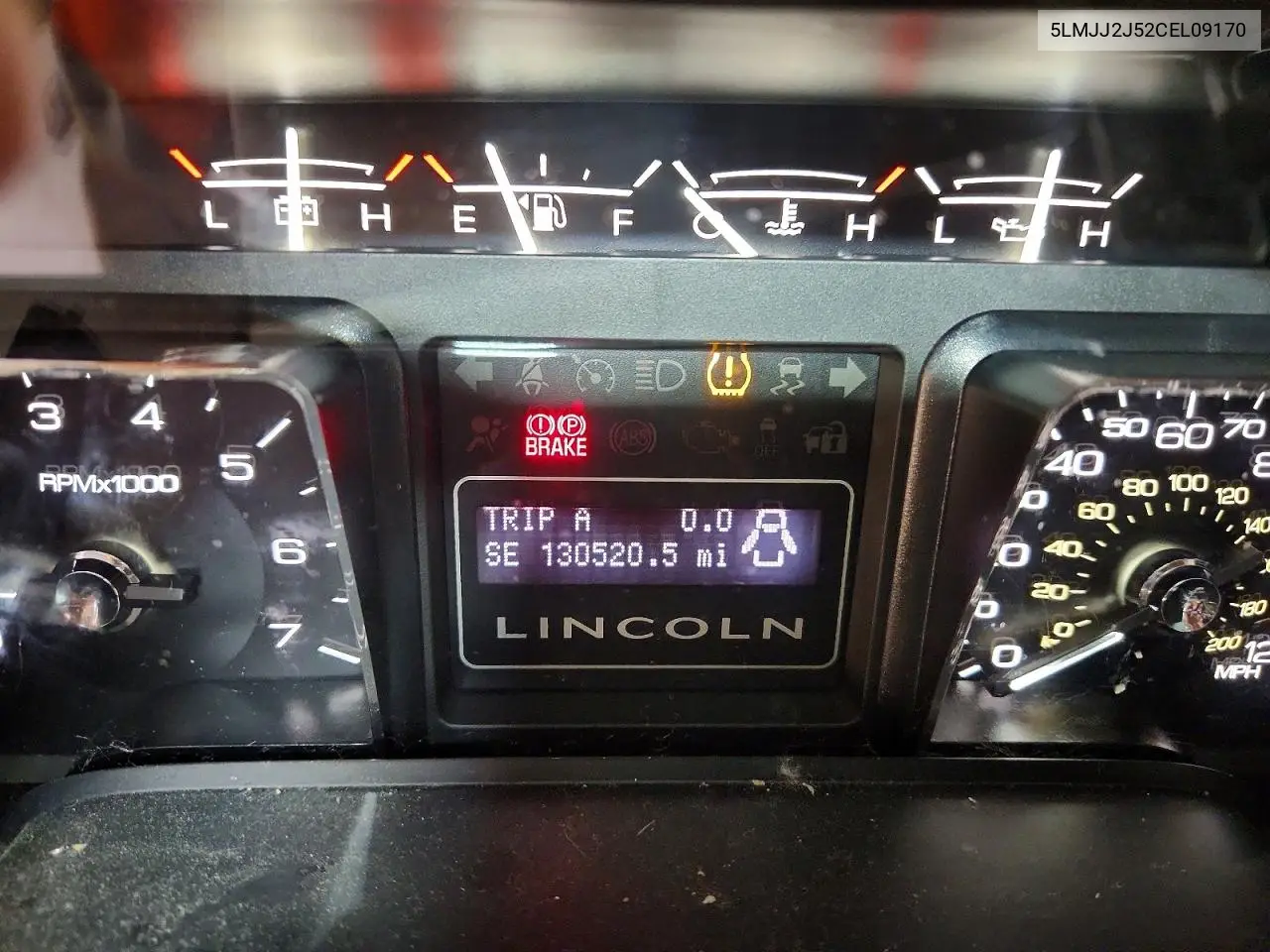 2012 Lincoln Navigator VIN: 5LMJJ2J52CEL09170 Lot: 61355146