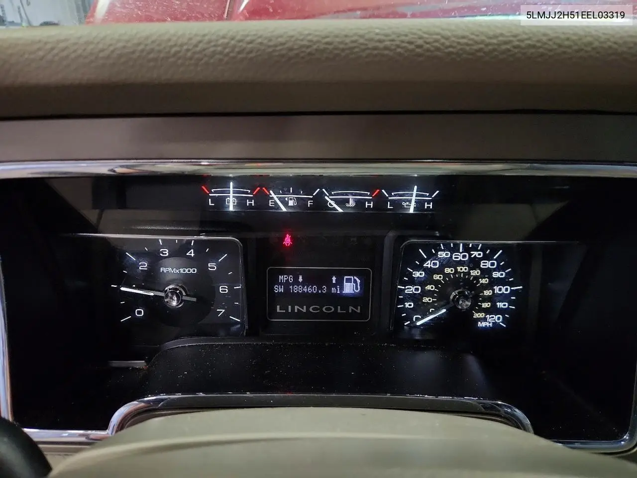 2014 Lincoln Navigator VIN: 5LMJJ2H51EEL03319 Lot: 59779476