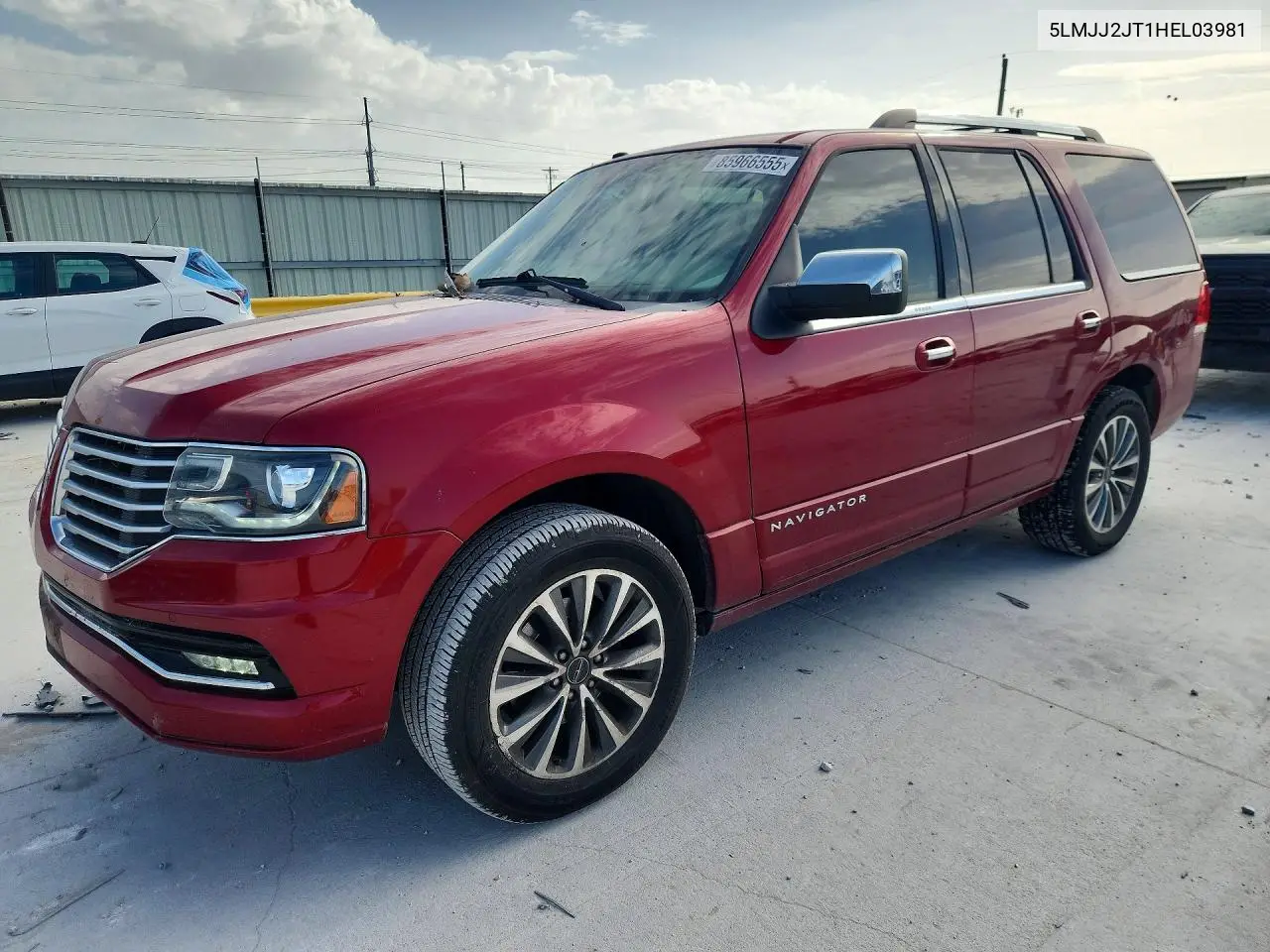 2017 Lincoln Navigator Select VIN: 5LMJJ2JT1HEL03981 Lot: 85966555