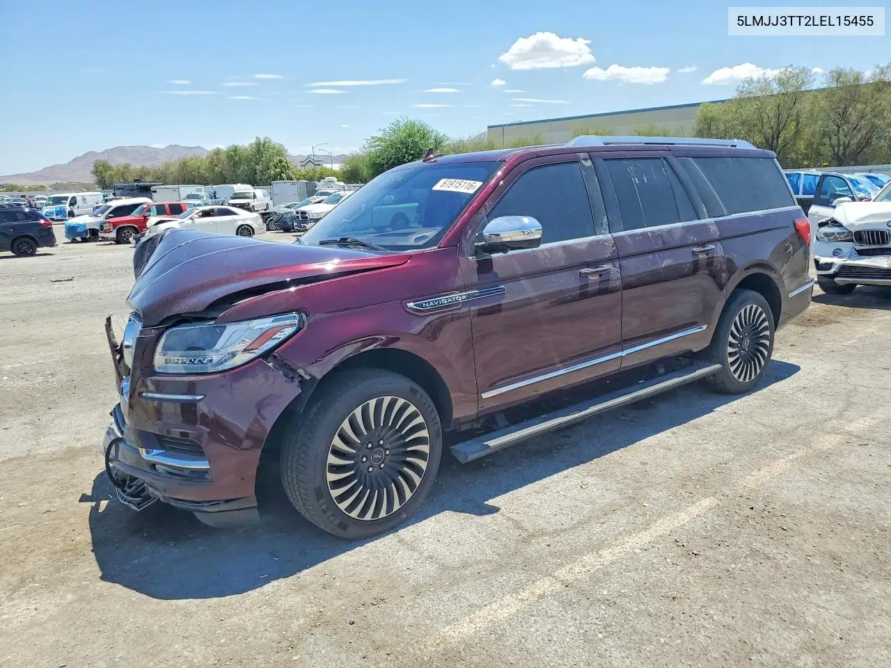 2020 Lincoln Navigator L Black Label VIN: 5LMJJ3TT2LEL15455 Lot: 61915116