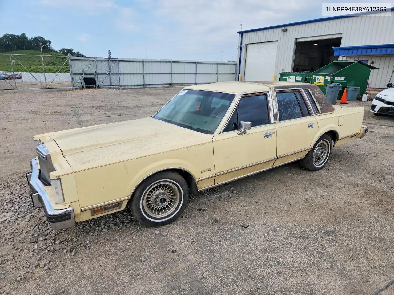 1981 Lincoln Town Car VIN: 1LNBP94F3BY612359 Lot: 60298446