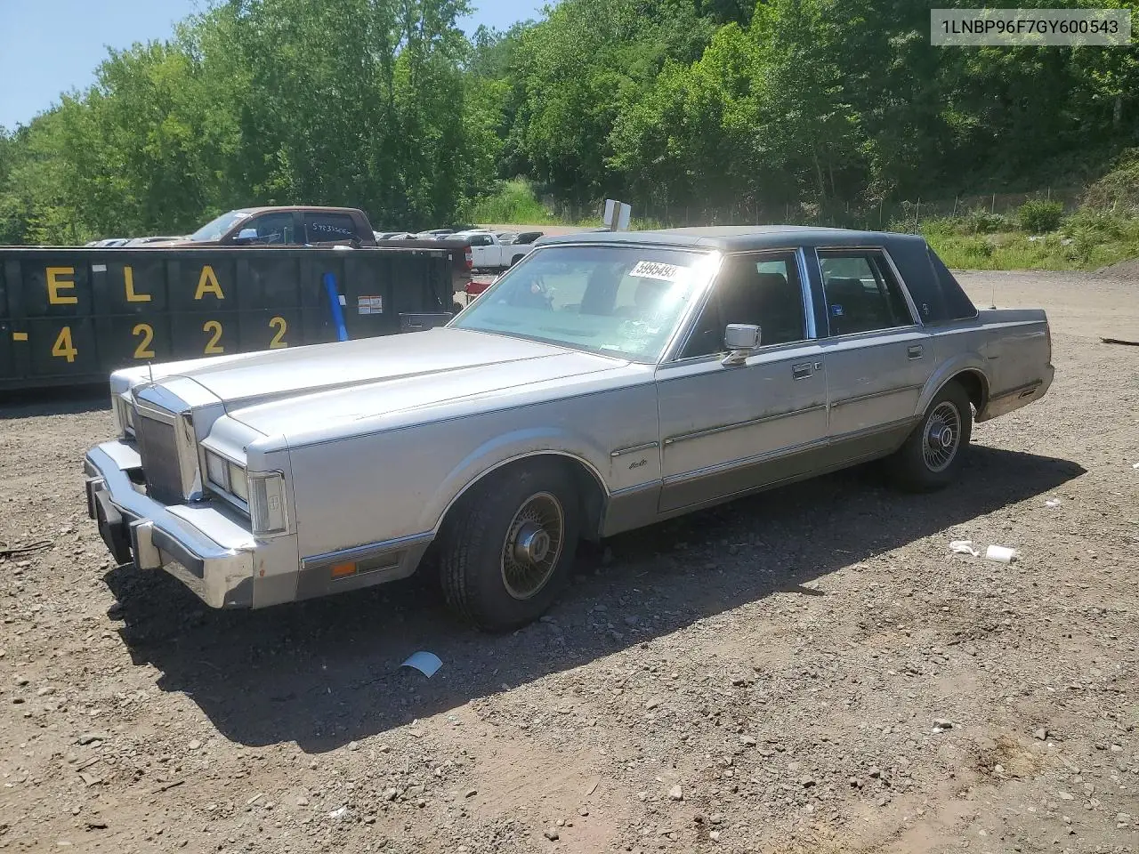 1986 Lincoln Town Car VIN: 1LNBP96F7GY600543 Lot: 59954936