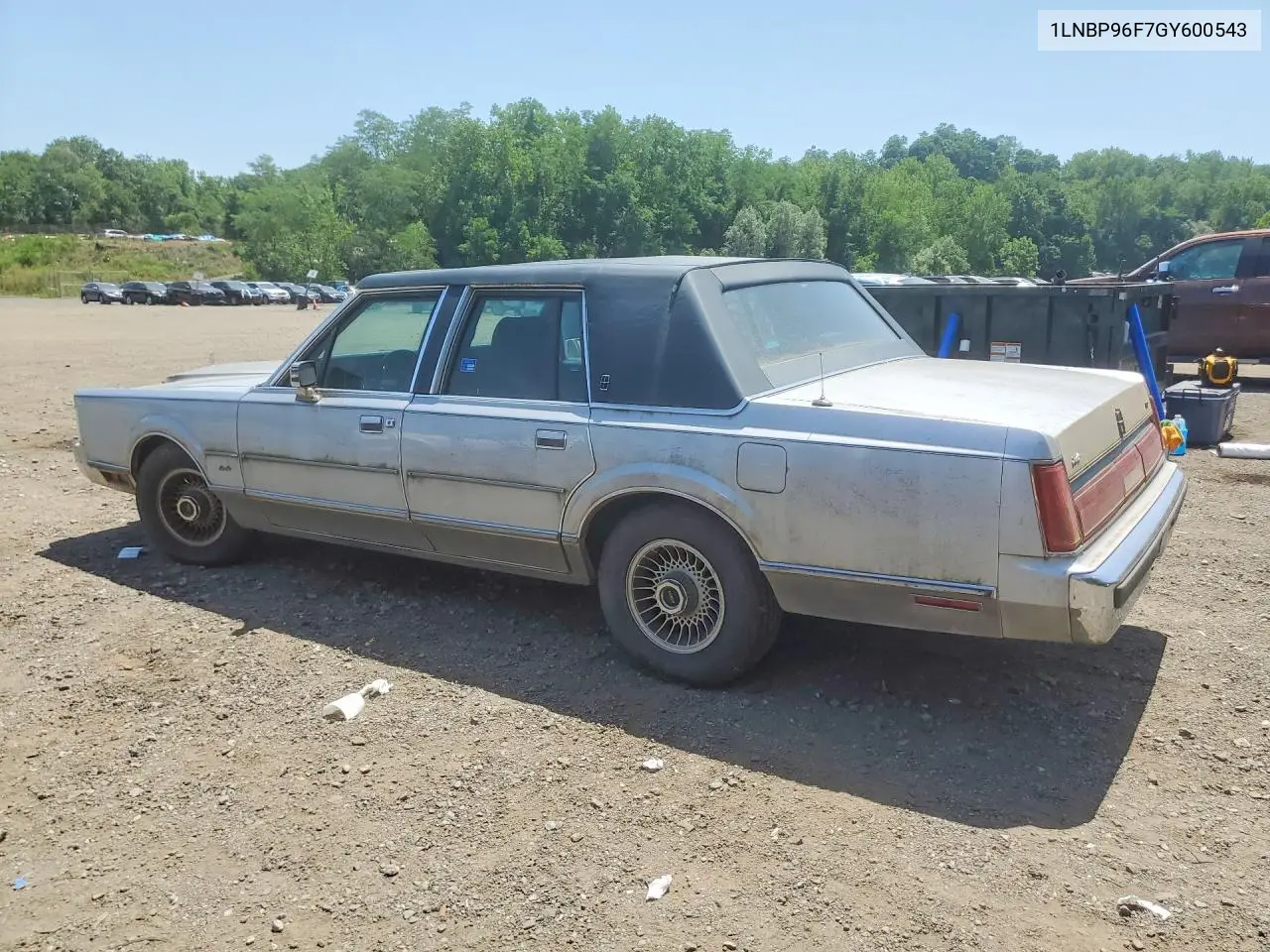 1986 Lincoln Town Car VIN: 1LNBP96F7GY600543 Lot: 59954936