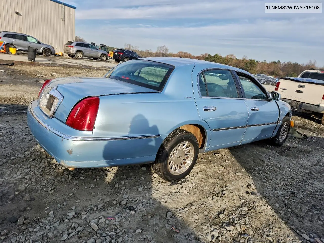 1LNFM82W9WY716108 1998 Lincoln Town Car Signature
