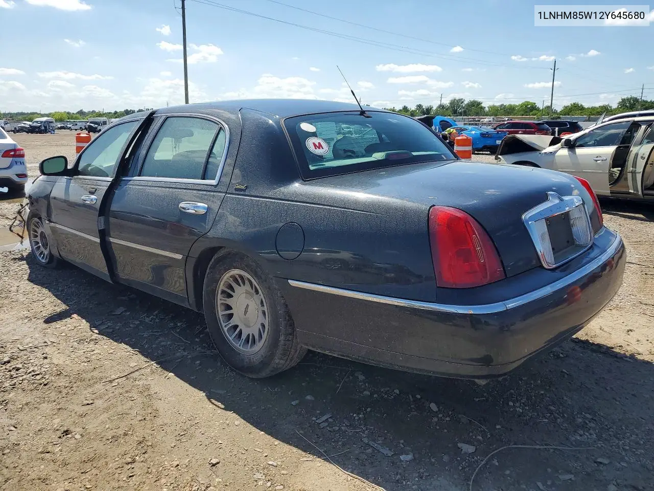 2002 Lincoln Town Car Cartier L VIN: 1LNHM85W12Y645680 Lot: 55349016