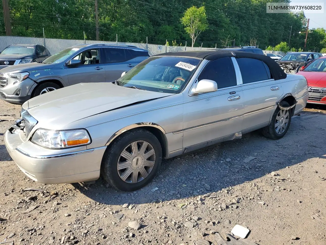 2003 Lincoln Town Car Cartier VIN: 1LNHM83W73Y608220 Lot: 56494046