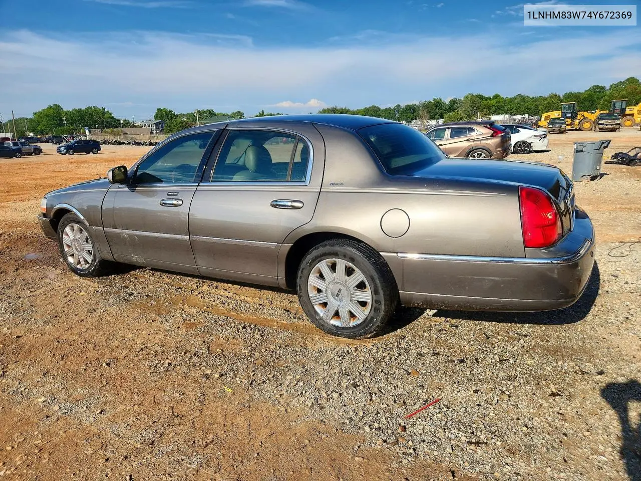 2004 Lincoln Town Car Ultimate VIN: 1LNHM83W74Y672369 Lot: 60056066