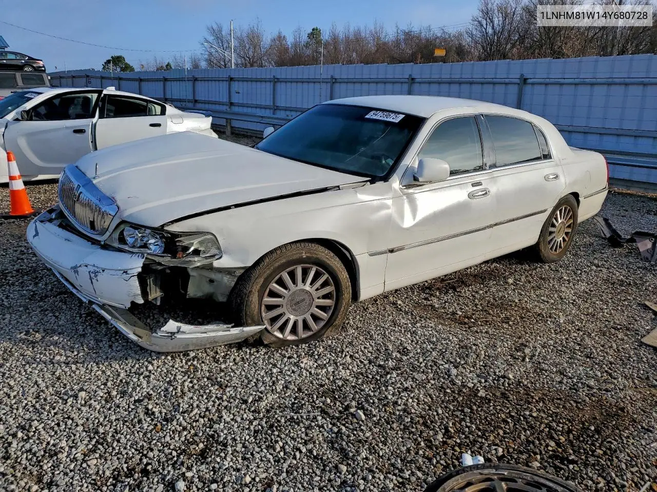 1LNHM81W14Y680728 2004 Lincoln Town Car Executive