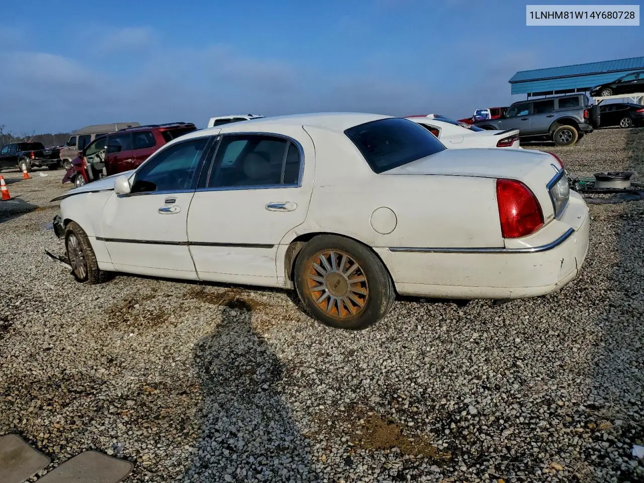 1LNHM81W14Y680728 2004 Lincoln Town Car Executive