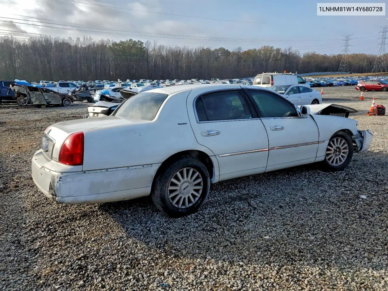 1LNHM81W14Y680728 2004 Lincoln Town Car Executive
