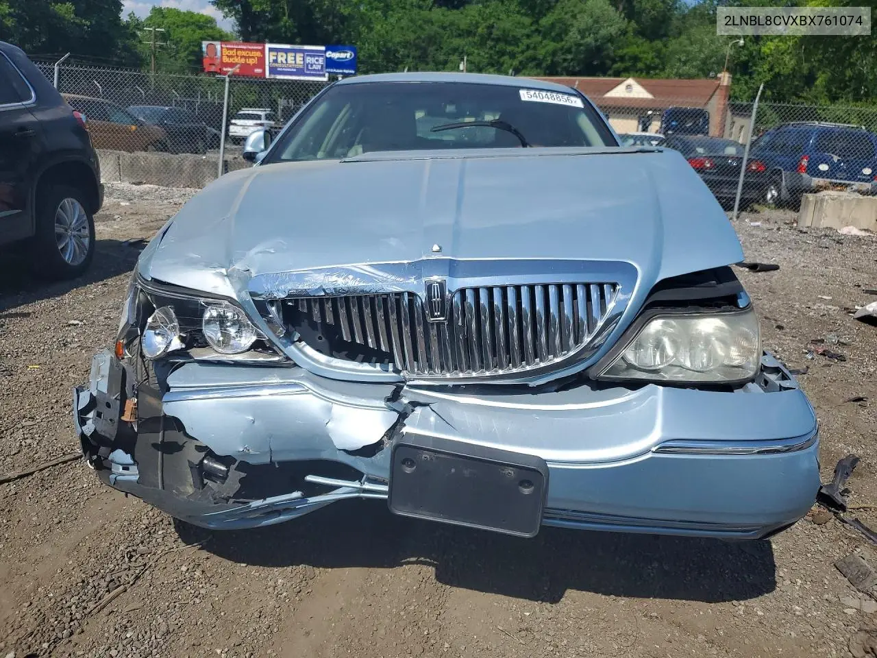 2011 Lincoln Town Car Signature Limited VIN: 2LNBL8CVXBX761074 Lot: 54048856