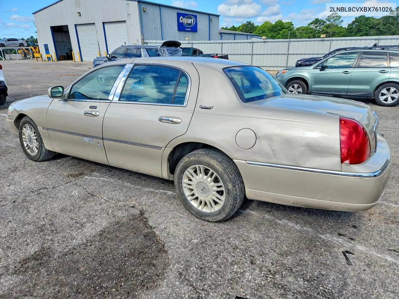 2011 Lincoln Town Car Signature Limited VIN: 2LNBL8CVXBX761026 Lot: 57011476