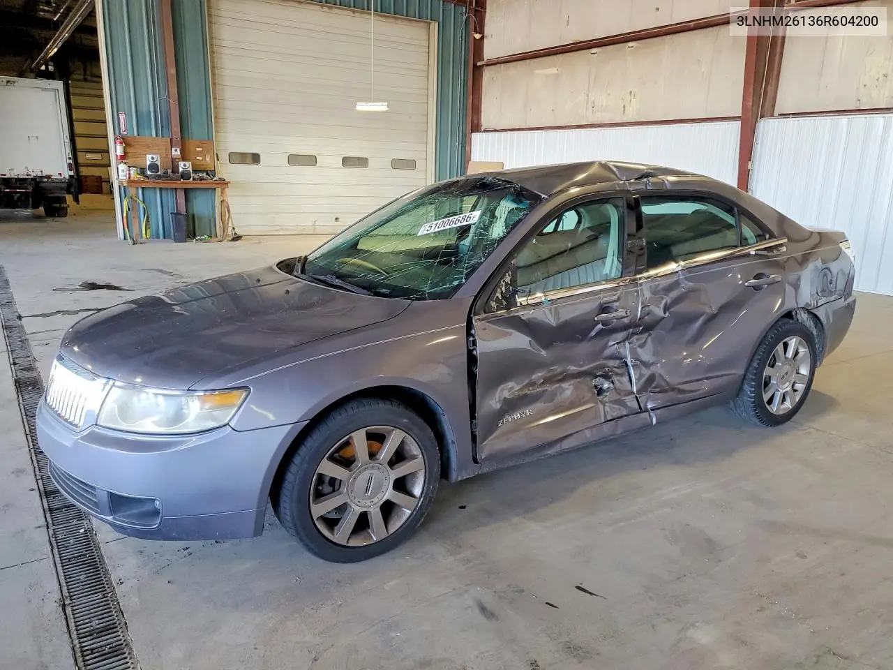 2006 Lincoln Zephyr VIN: 3LNHM26136R604200 Lot: 51006686