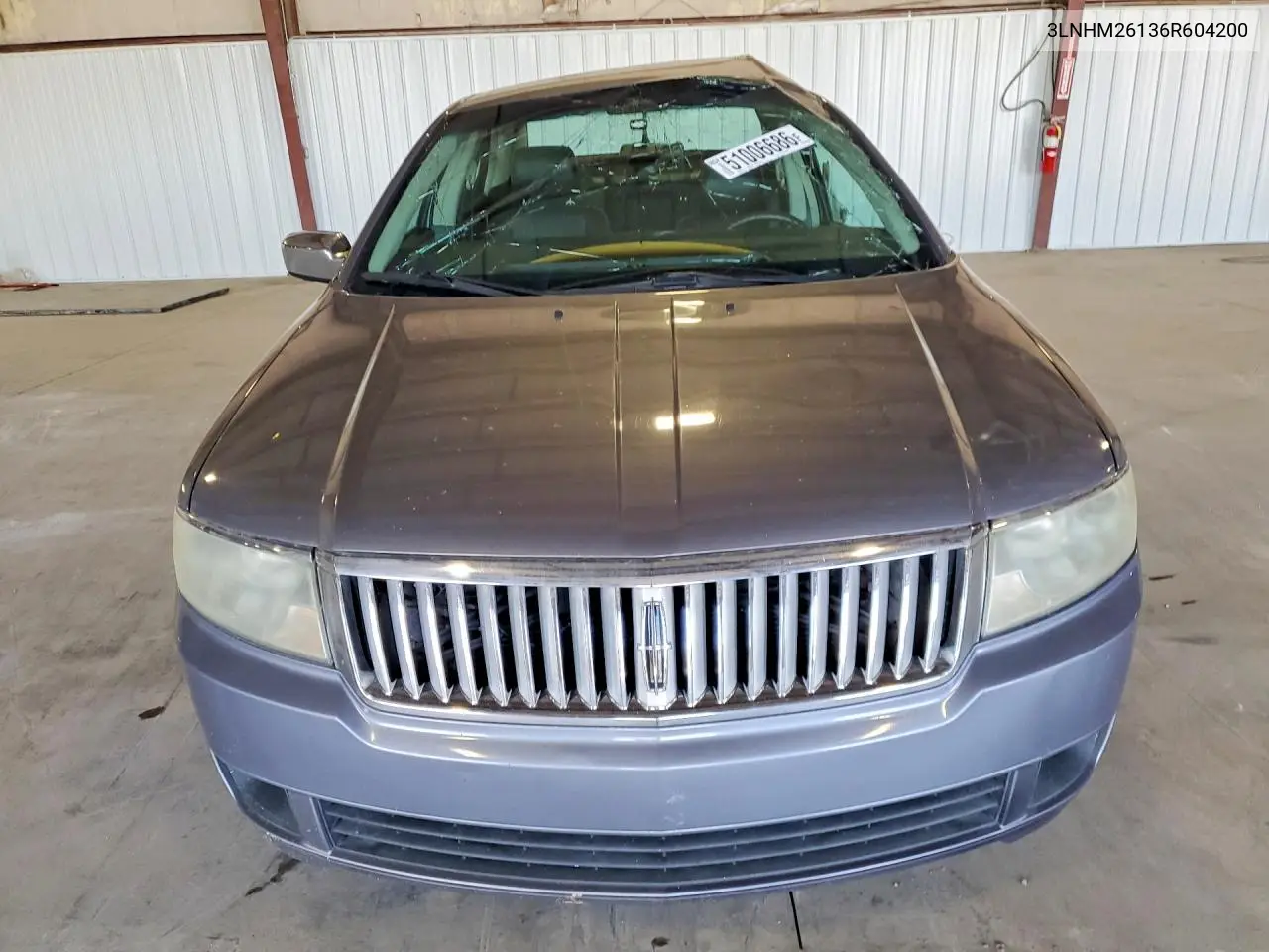 2006 Lincoln Zephyr VIN: 3LNHM26136R604200 Lot: 51006686