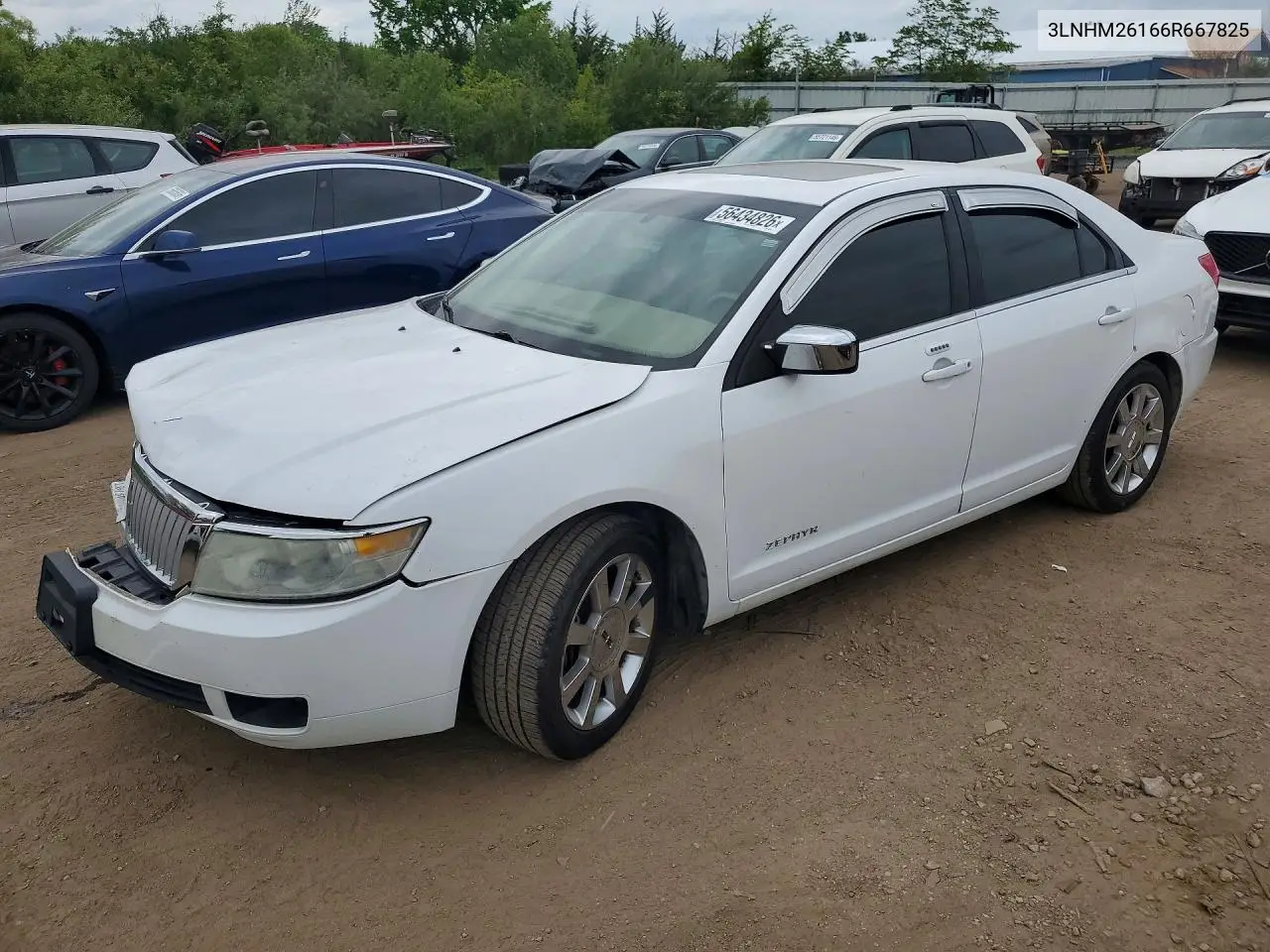 2006 Lincoln Zephyr VIN: 3LNHM26166R667825 Lot: 56434826