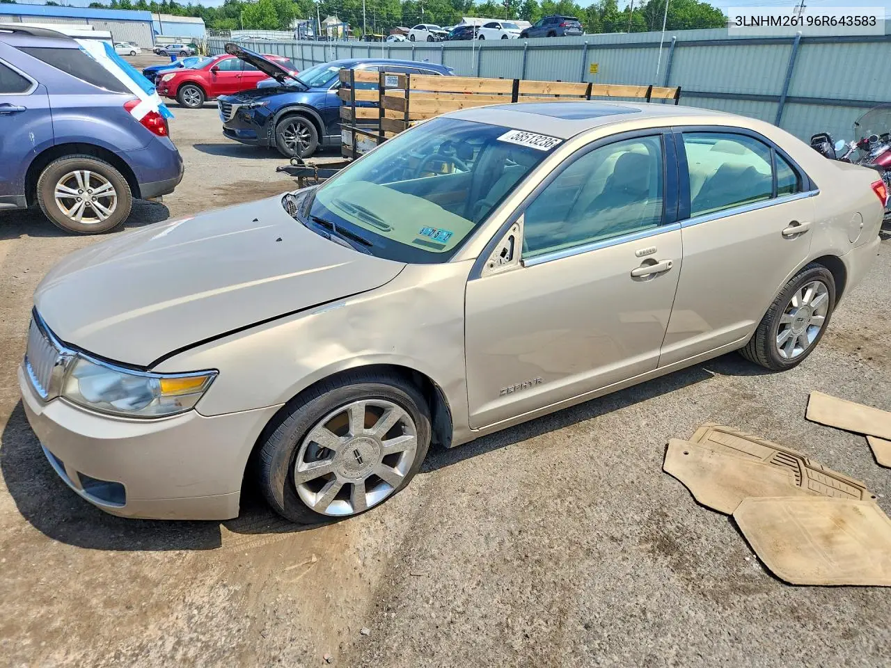 2006 Lincoln Zephyr VIN: 3LNHM26196R643583 Lot: 58513236