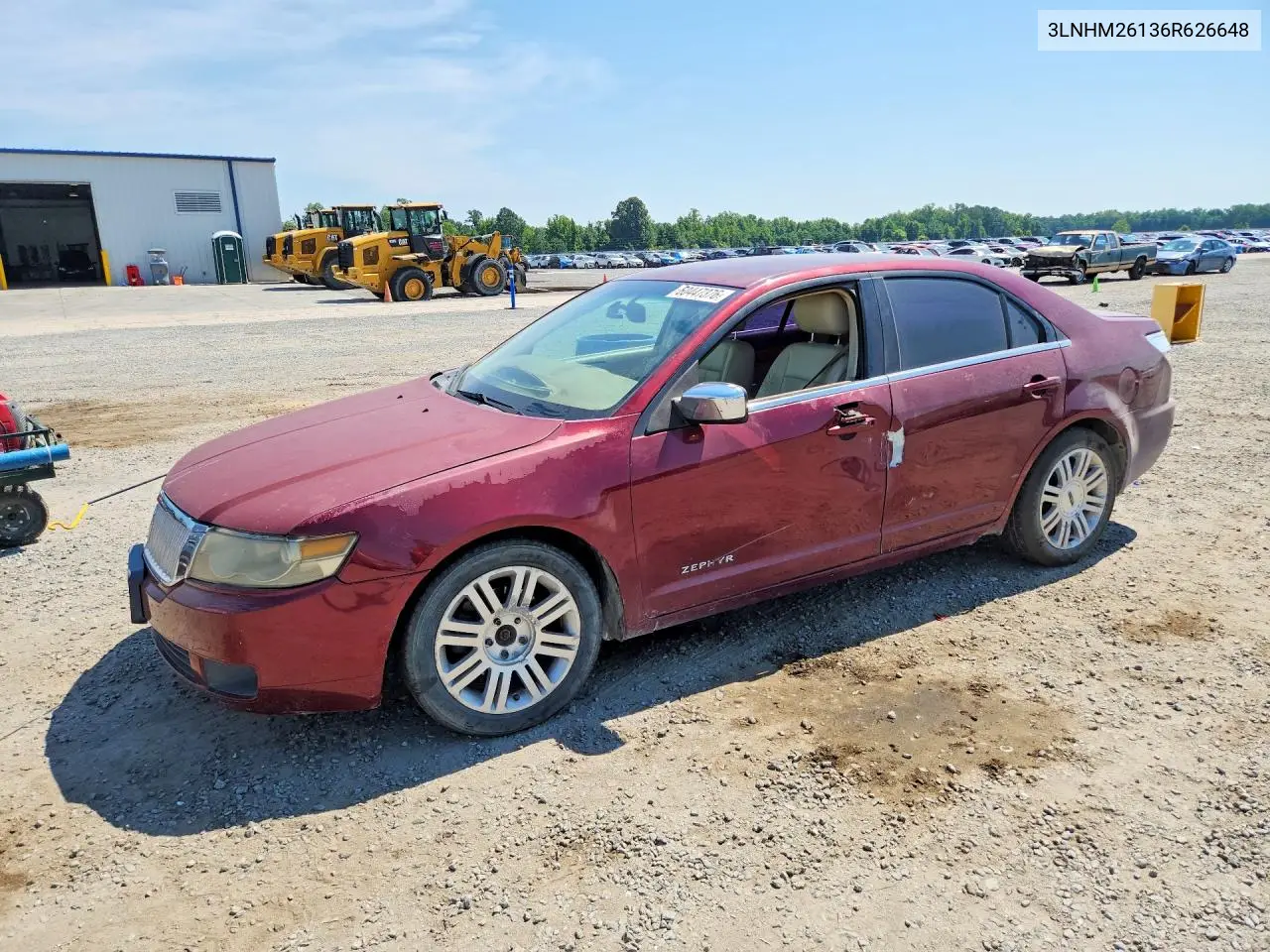 2006 Lincoln Zephyr VIN: 3LNHM26136R626648 Lot: 60447376
